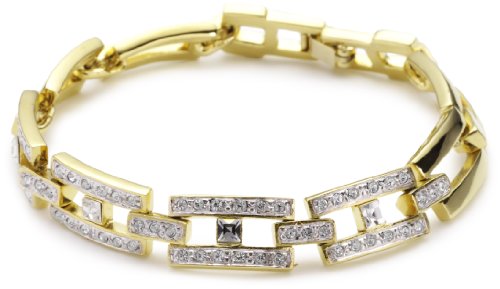 Jean Pierre Damen-Armband Glieder Vergoldet 67 Swarovskikristallen wei&szlig; 18 cm HEJBL60797 T Preisvergleich
