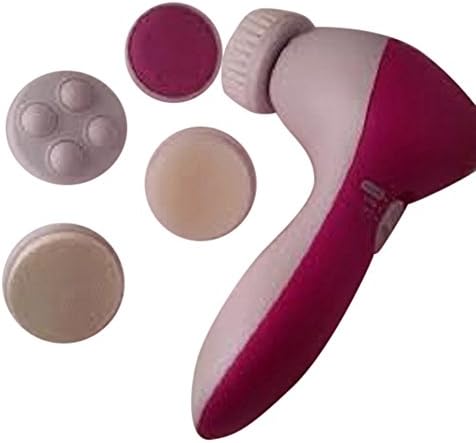 5 in 1 CLEANSING FACE BRUSH - Anti-aging-facial Cleanser Massager and Full Body Treatment - Blemish Tool - Facial Exfoliator and Makeup Treatment Tool - Facial Polish and Scrub for Microdermabrasion. Great for Acids and Peels - Reduce Acne - Portable Set / Kit