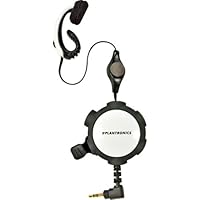 Plantronics MX300 White/Black Retractable Mobile Headset for most phones with standard 2.5mm headset jack - Audiovox, Blackberry, Kyocera, LG, Samsung, Sanyo, Tro
