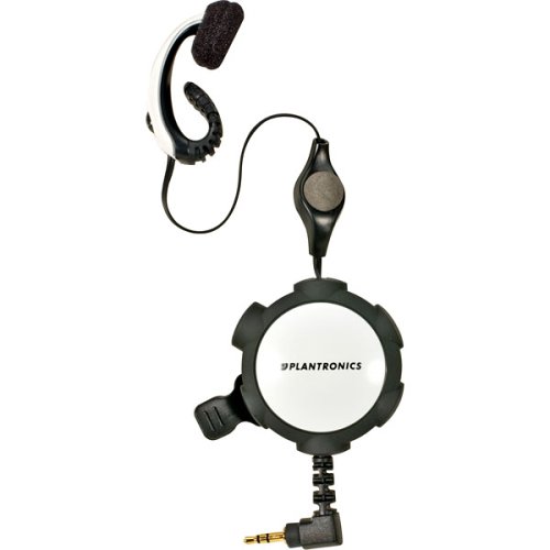 Plantronics MX300 White/Black Retractable Mobile Headset for most phones with standard 2.5mm headset jack - Audiovox, Blackberry, Kyocera, LG, Samsung, Sanyo, Tr?o