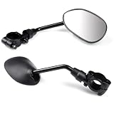 Universal Fit Retro Style Black Rear View Side Mirror w/ 7/8