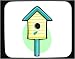 Decorated Mouse Pad with feed, nest, bird, home, house