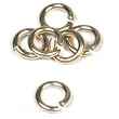 6 Jump Rings 14K White Gold Necklace Charm Chain 4mm