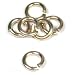6 Jump Rings 14K White Gold Necklace Charm Chain 4mm