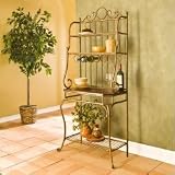 Bakers Rack (Brushed Gold) (68H x 28W x 16D)