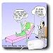 Londons Times Funny Medicine Cartoons - Alien In Los Angeles At Shrink - Mouse Pads