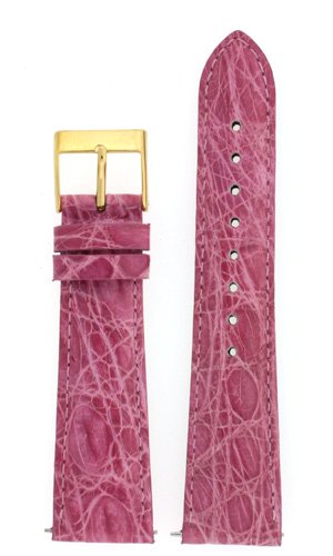 Watch band Genuine Crocodile Strap 22mm Pink