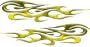 Full Color Tribal Reflective Fire Yellow Flame Decals