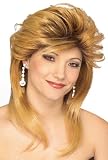 1980s Big Hair Newswoman 80s Reporter Halloween Costume Wig