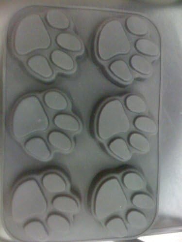 Black Paw Print Silicone Muffin Pan