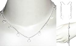 Silver Choker Necklace Handmade Jewelry 15.5 Inches