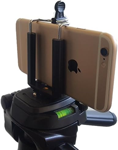 Hicappo Cell Phone Tripod Holder (Compatible with iPhone 6S plus, Note 5, S7 Edge, and more)