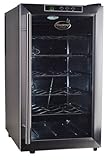 Vinotemp VT-18TEDS Thermo-Electric Digital 18-Bottle Wine Chiller, Black and Stainless