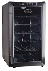 Vinotemp VT-18TEDS Thermo-Electric Digital 18-Bottle Wine Chiller, Black and Stainless