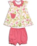 Le Top Tulip Time Pastel Tulip Print Short Dress & Panty