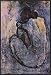 Blue Nude Picasso Poster Dry Mounted Wood Framed, 24x36..