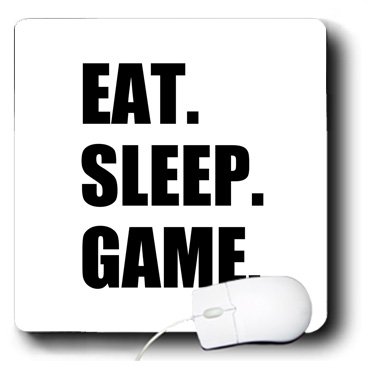 mp_180406_1 InspirationzStore Eat Sleep series – Eat Sleep Game – fun gifts for gamers – black text – video pro-gamer – Mouse Pads