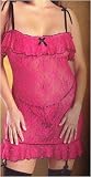 Plus Size Hot Pink Bustier Dress with Hose 1x 2x 3x