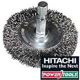 Hitachi Ø 75mm Rundbürste mit Stahldraht, 751320 Bürste [gewellt, mit Sechskant]