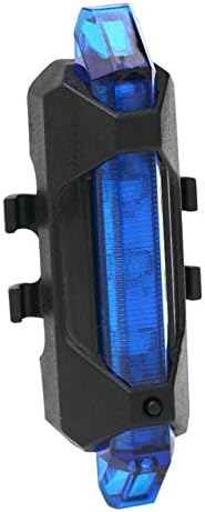 USB Rechargeable LED Bike Tail Light Rear Bike Tail light Water Resistant for all Bicycles and Helmets (Blue)
