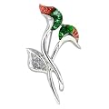 Vintage Red Calla Lily Flower Brooches & Pins