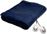 Sunbeam Imperial Nights ComfortSet Digital Controller Heated Electric Full Blanket, Marine