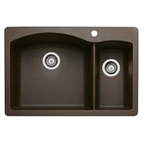 Big Sale Best Cheap Deals Blanco 440197 Diamond 1-1/2 Bowl Silgranit II Sink, Café Brown