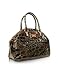 Roccobarocco Dark Brown Croco Stamped Eco-leather Bowler Bag