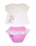 Max and Tilly Baby Girl White T Shirt and Pink Frilly Bloomers Set size 3-6 months