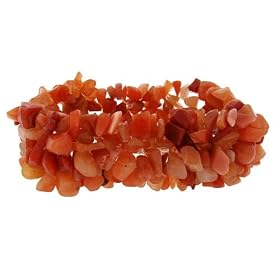 5 Strand Stretch Chip Bracelet - Carnelian