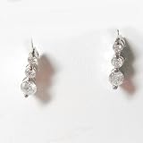 14K White Gold Diamond Journey Earrings - 0.50 Ct.