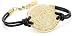 Ettika Black Leather Bracelet with Gold Colored title=
