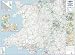 Map Marketing Wall Road Map 4 Miles to 1 inch Scale W1240xH950mm Wales and West Midlands Ref RRM6