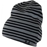 Adidas Originals Black Grey Stripe New Mens Womens Unisex Beanie Hat