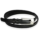 Womens Slim Dress Belt with Rectangular Buckle Black 41Y0uP HxAL. SL160 Womens Slim Dress Belt with Rectangular Buckle Black