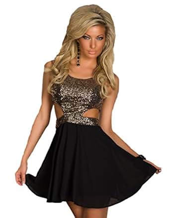 Women's Sexy dresses Juniors Luyao sequin cocktail clubwear dress ...