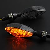 2 x Visible Side Safety Amber LED Arrow Shape Carbon Fibre Look Turn Signal Light... by Astra Security