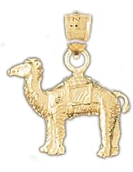Dazzlers Solid 14k Gold Camel Charm Pendant Available in three colors from jewelsberry (weights: 1.4 grams only)