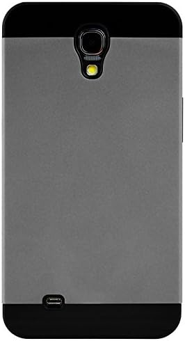 CellJoy Hybrid TPU 2PC Layered Hard Case Rubber Bumper for Samsung Galaxy Mega 6.3" GT-i9200 GT-i9205 (At&t / US Cellular / GSM / Unlocked) [CellJoy Retail Packaging] (Silver / Black)