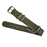 Luminox NATO Nylon Watch Ballistic Strap 22mm 3 Ring Green Color