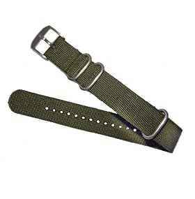 Luminox NATO Nylon Watch Ballistic Strap 22mm 3 Ring Green Color