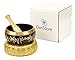 OmStore Tibetan Singing Bowl Set For Yoga Meditation & Heart Chakra Healing With Cushion & Mallet Sacral Buddhist 4 Inch From Nepal Bonus eBook