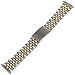 Voguestrap TX121T Allstrap 16-21mm Two-Tone Adjustable-Length 2-Tone Link- Center Clasp Watchband