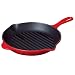 Le Creuset 10 1/4-Inch Round Skillet Grill, Red L2023-26-67