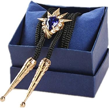 Retro Style Luxury Mens Special Occasion Bolo Tie Fashion Bow Tie Dark Blue