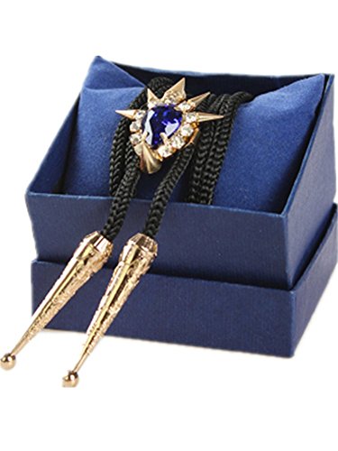 Retro Style Luxury Mens Special Occasion Bolo Tie Fashion Bow Tie Dark Blue