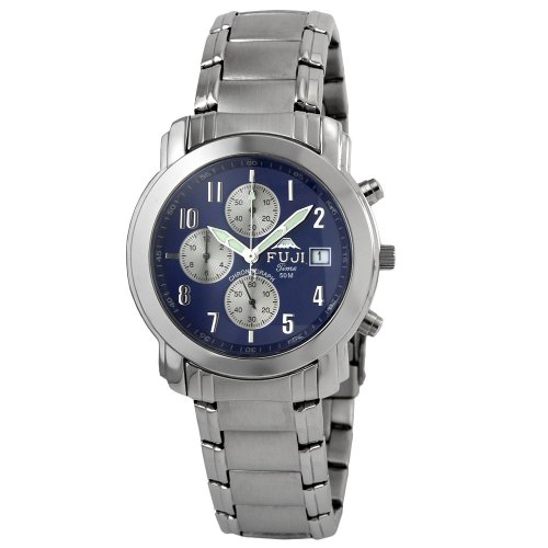 Fujitime Men's M3501-H ''Tenryuiji Series'' Blue Chronograph Stainless Steel Watch