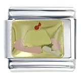 Cheesecake Food Italian Charms Bracelet Link