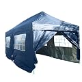 Quictent 3x6 Meter Navy Blue Pop Up Gazebo Canopy Silver-coated Waterproof With Sidewalls and Bag
