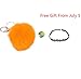 Shensee Imitate Rabbit Fur Ball Keychain Cute Plush Key Ring Pendant Bag (orange)